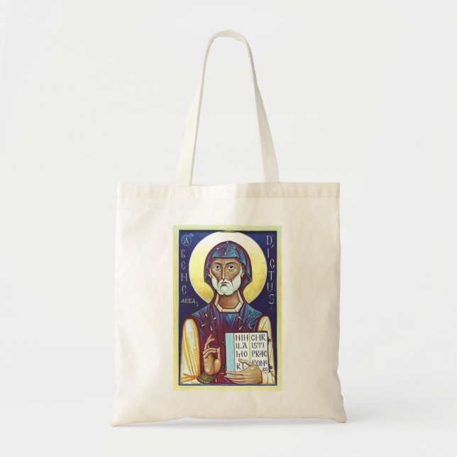 Saint Benedict of Nursia Tote Bag (Front)