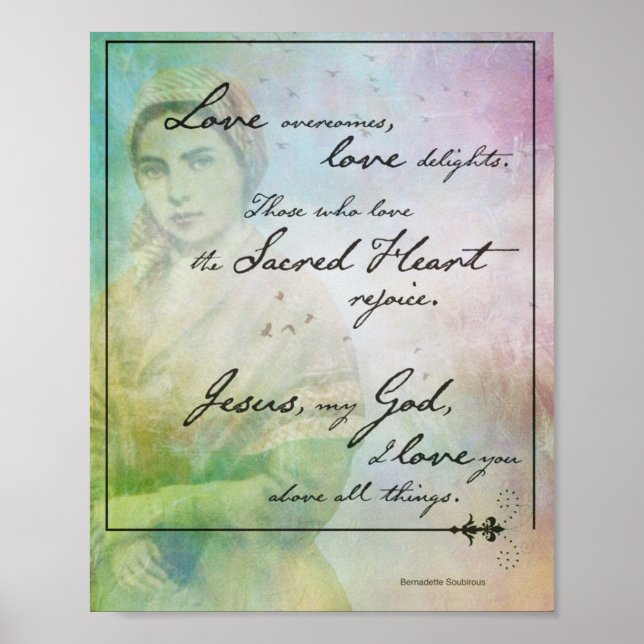 Saint Bernadette Quote Poster (Front)