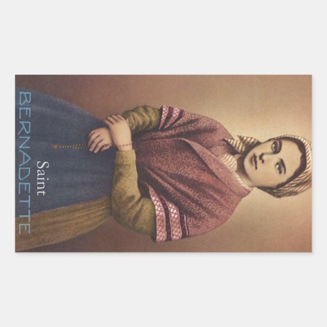 SAINT BERNADETTE RECTANGULAR STICKER (Front)