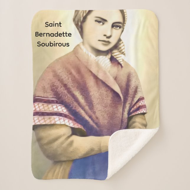Saint Bernadette Soubirous Sherpa Blanket (Front)