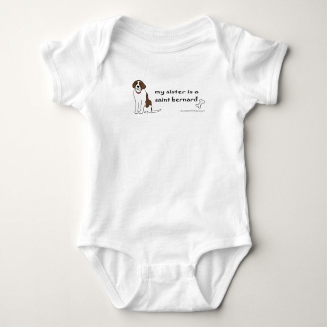 saint bernard baby bodysuit (Front)