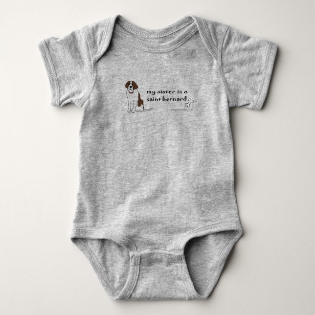saint bernard baby bodysuit (Front)
