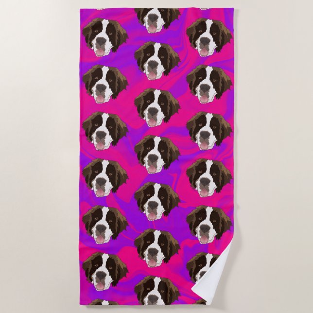 Saint Bernard Beach Towel (Front)