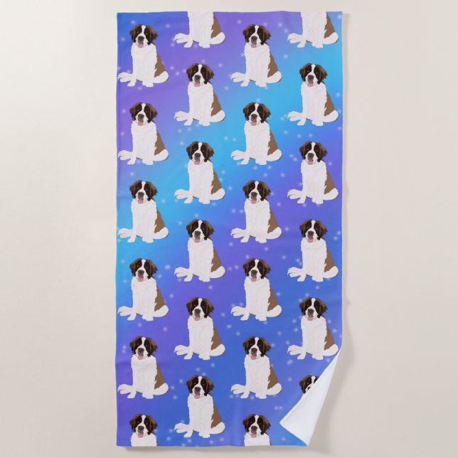 Saint Bernard Beach Towel (Front)