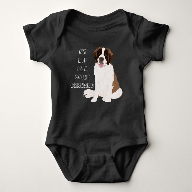 Saint Bernard BFF Baby Bodysuit (Front)