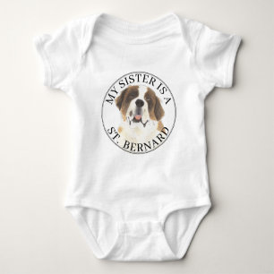 Saint Bernard Big Sister Baby Bodysuit
