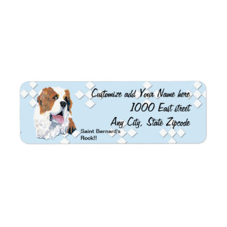 Saint Bernard - Blue w/ White Diamond Design