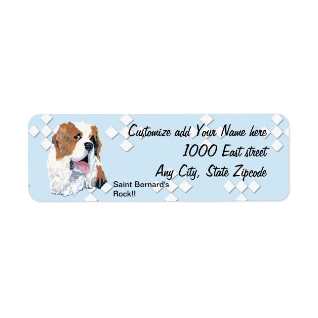 Saint Bernard - Blue w/ White Diamond Design (Front)