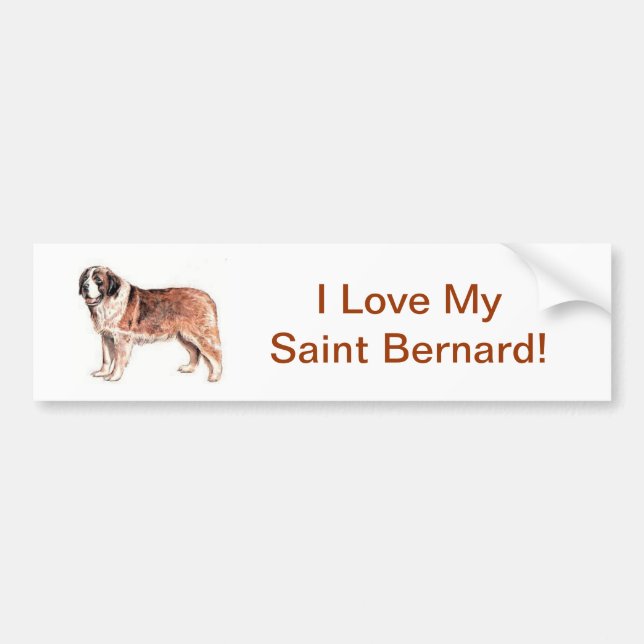Saint Bernard Bumper Sticker (Front)