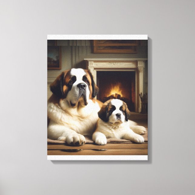 saint bernard  canvas print (Front)