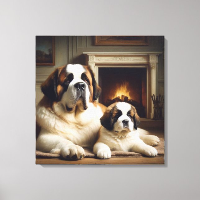 saint bernard  canvas print (Front)
