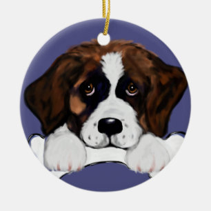 Saint Bernard Ceramic Tree Decoration