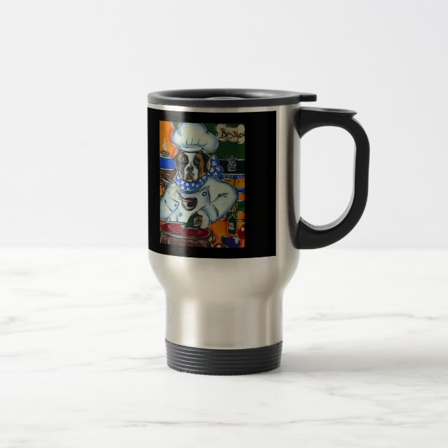 Saint Bernard Chef Travel Mug (Right)