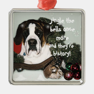 Saint Bernard Christmas Ornament