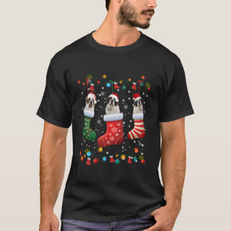 Saint Bernard Christmas Socks Funny Pajama Xmas Do T-Shirt