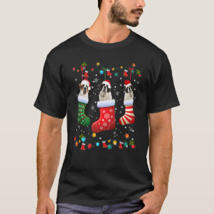 Saint Bernard Christmas Socks Pajama Xmas Dog T-Shirt