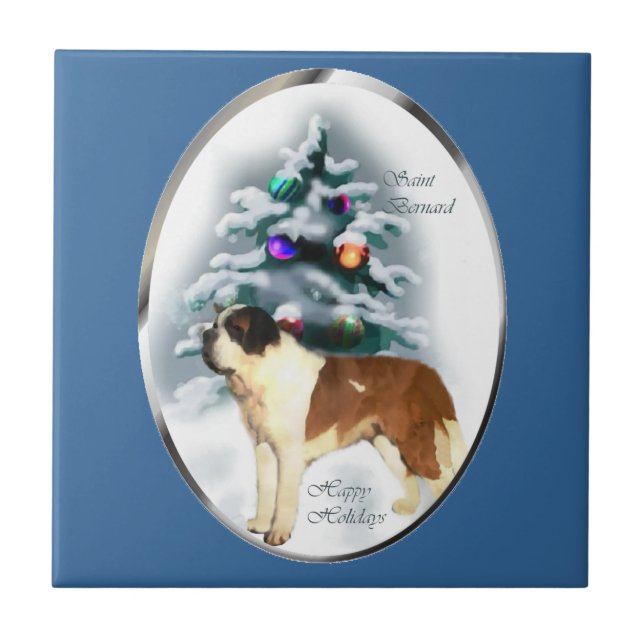 Saint Bernard Christmas Tile (Front)