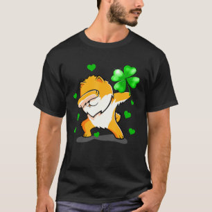 Saint Bernard Dabbing Lucky Irish Shamrock T-Shirt