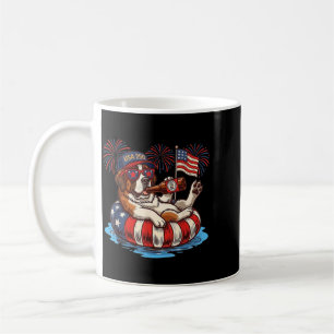 Saint Bernard Dog 250th Aamerica Patriotic Usa 4th Coffee Mug