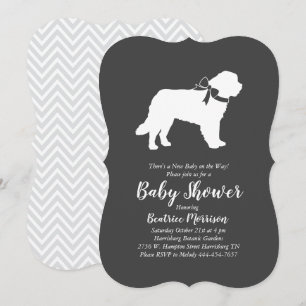 Saint Bernard Dog Baby Shower Gender Neutral Invitation