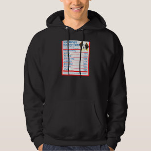 Saint Bernard Dog Breed Owner Funny Nutrition Fact Hoodie