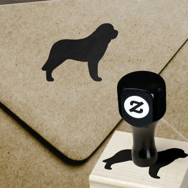 Saint Bernard Dog Breed Silhouette Rubber Stamp (Creator Uploaded)