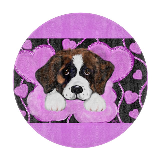 SAINT BERNARD DOG  CUTTING BOARD (Front)