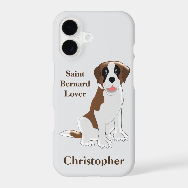 Saint Bernard Dog Design Personalised (Back)