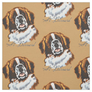 saint bernard dog fabric