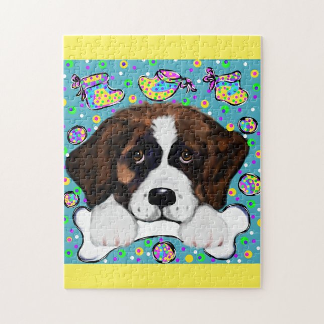 SAINT BERNARD DOG JIGSAW PUZZLE (Vertical)