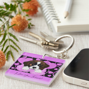 SAINT BERNARD DOG  KEY RING