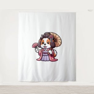 Saint Bernard Dog Kimono Tapestry