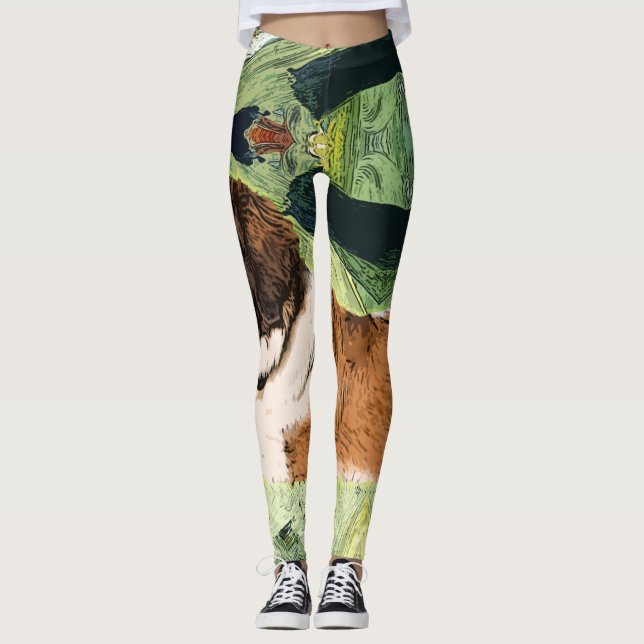 Saint Bernard Dog Leggings (Front)