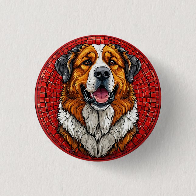 🐶 Saint Bernard Dog Lover Badge For Dog Owners 🐶 (Front)