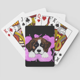 SAINT BERNARD DOG PLAYING CARDS