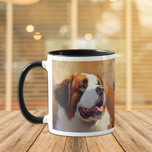 Saint Bernard Dog Portrait Mug (Creator Uploaded)