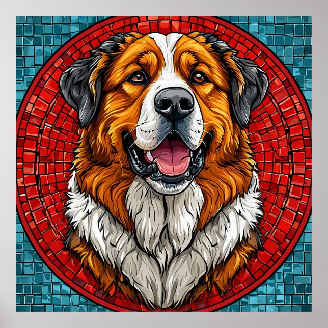 Saint Bernard dog Poster (Front)