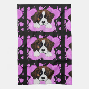 SAINT BERNARD DOG TEA TOWEL