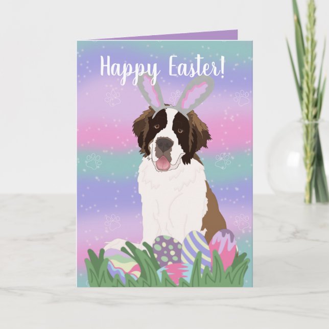 Saint Bernard  Easter Card (Front)