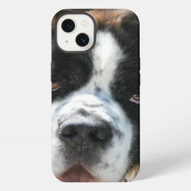 Saint Bernard Face iPhone Case (Back)