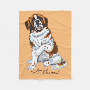 saint bernard fleece blanket