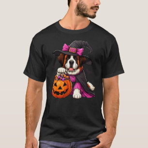 Saint Bernard Halloween Witches Costume For Lover T-Shirt