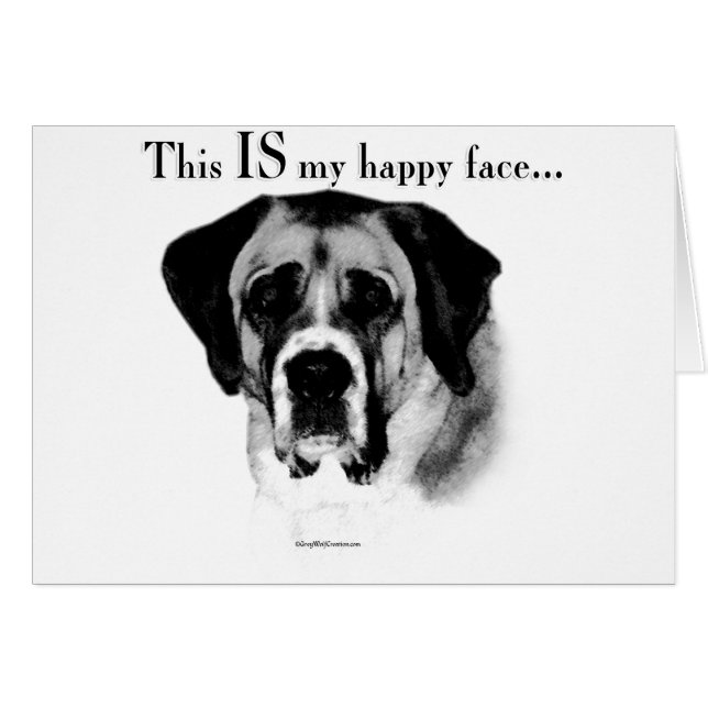 Saint Bernard Happy Face (Front Horizontal)