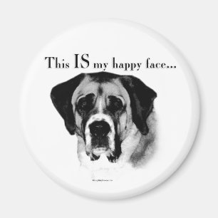 Saint Bernard Happy Face Magnet