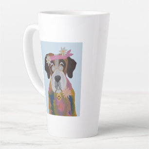 Saint Bernard Hippie Latte Mug