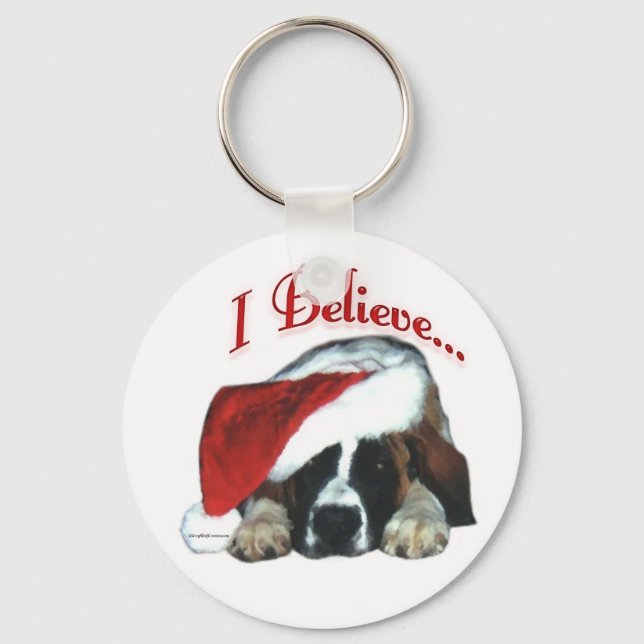 Saint Bernard I Believe Keychain (Front)