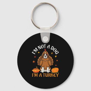 Saint Bernard I’m Not A Dog I’m A Turkey Thanksgiv Key Ring