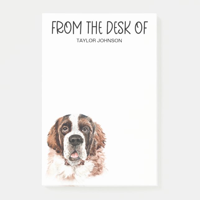Saint Bernard Lover Post-it Notes (Front)