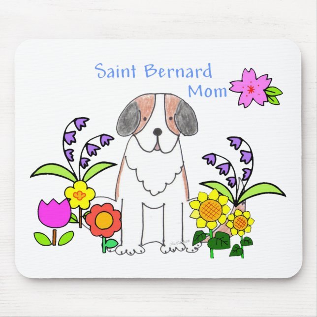 Saint Bernard Mum Mousepad (Front)