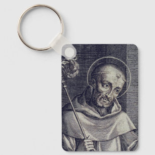 Saint Bernard of Clairvaux Key Ring